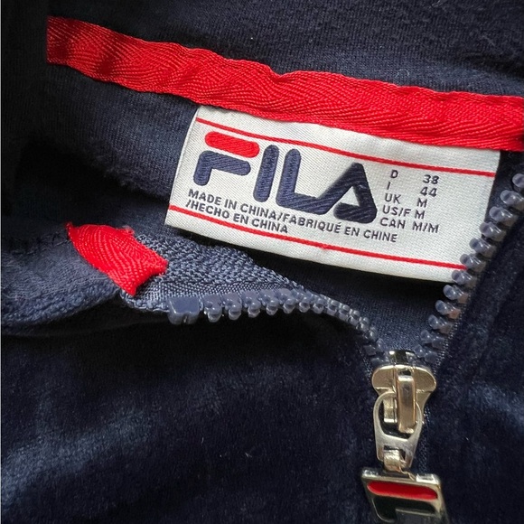 đź’•Fila Velour Dark Blue Tracksuit Size M / L - Picture 7 of 12